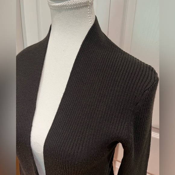 Chocolate Brown Open-Front Sweater - Picture 2 of 11